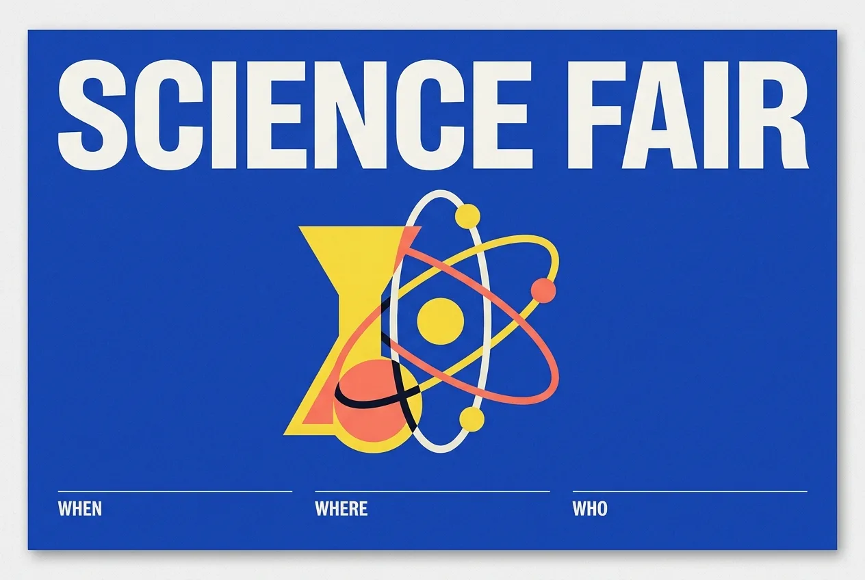 Poster with clean typography